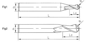 فرز انگشتی نوک گرد دو پر HRC45 7 HRC45 Ball Nose End Mills 2 Flute 07 2